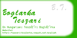 boglarka teszari business card